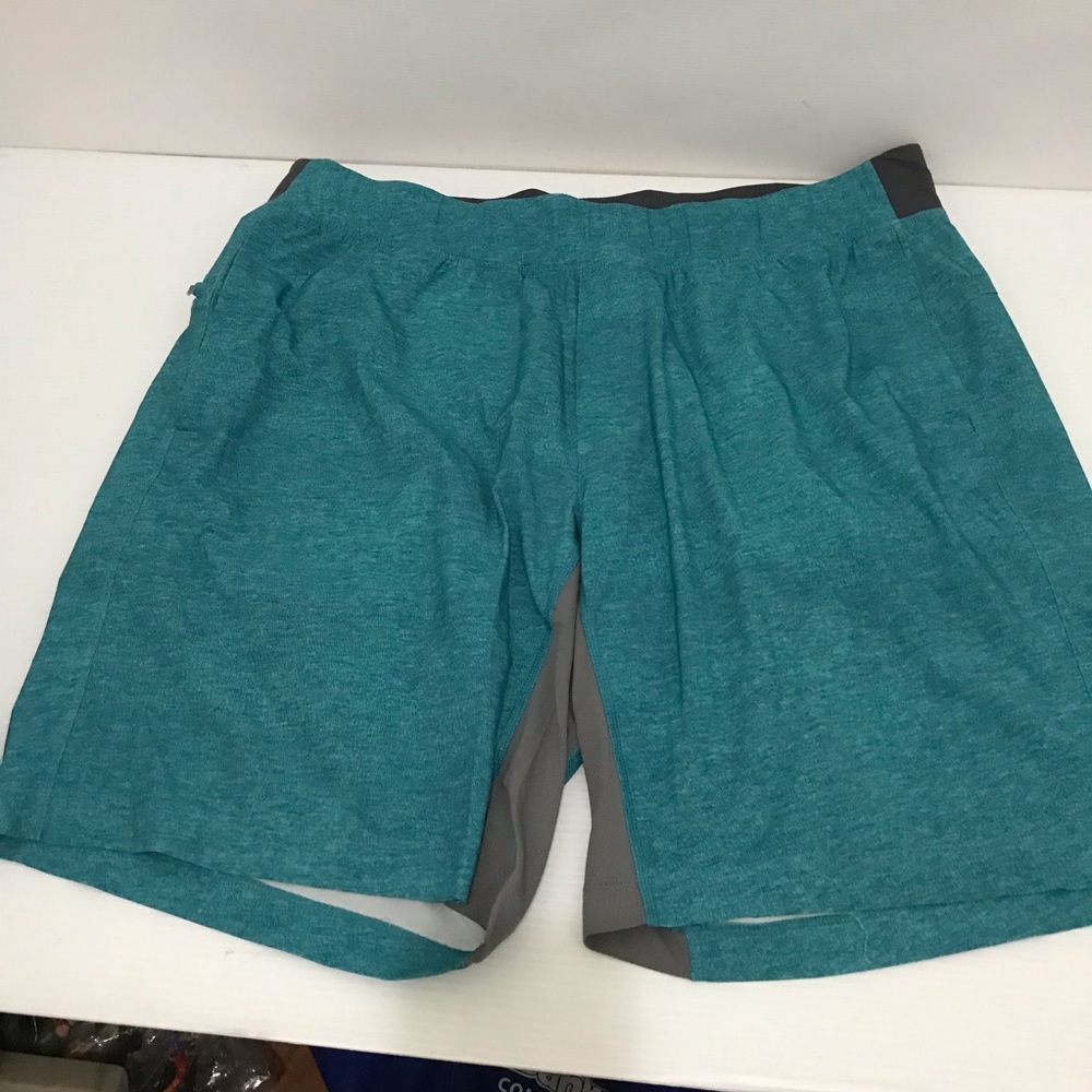 lululemon athletica Teal Athletic Shorts with Gray Accents